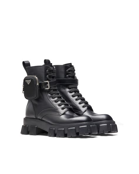 prada mens leather boots|nylon Prada boots women.